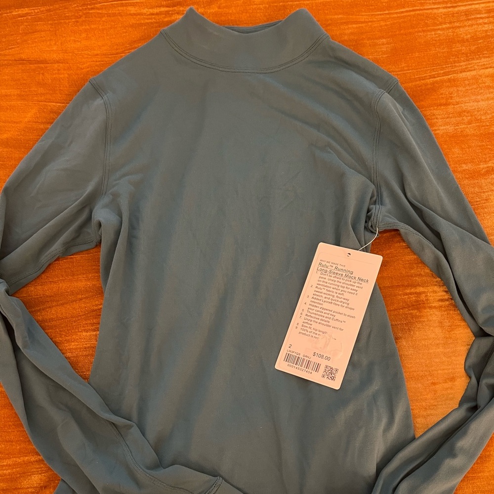 Lululemon Rulu Running Long-Sleeve Mock Neck Shirt